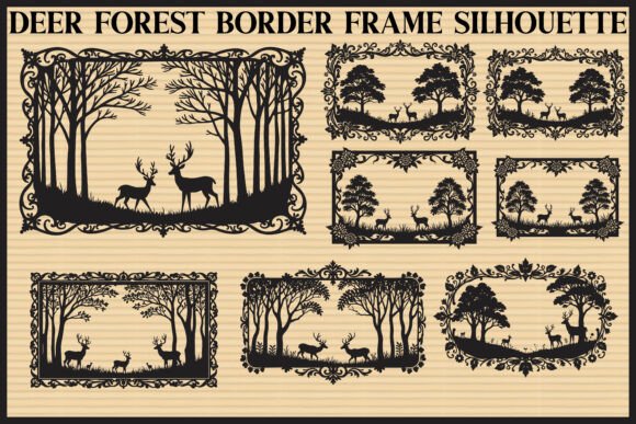 Download Deer Forest Border Frame Set - Border Collection
