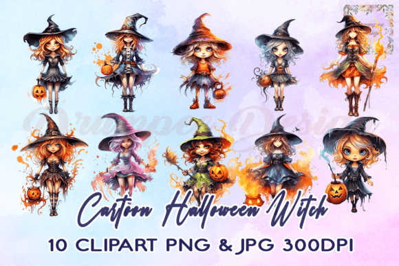 Download Cartoon Halloween Witch Clipart - Premium Resources
