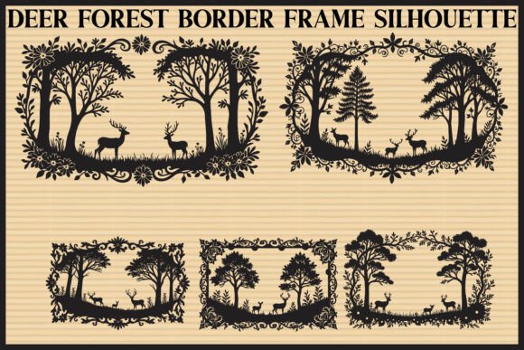 Download Deer Forest Border Frame Set - Border Collection