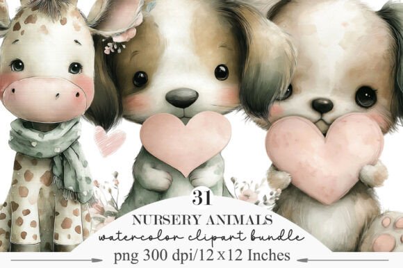 Download Valentine and Nursery Animals Set - Premium Resources