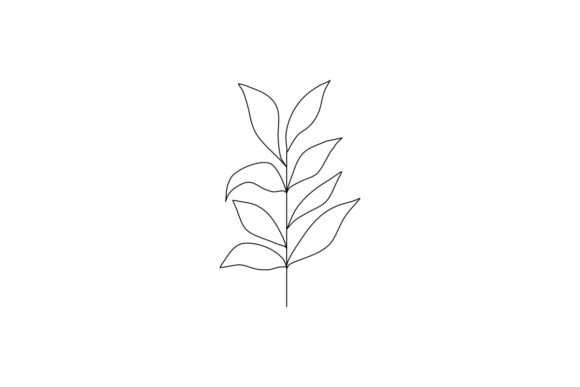 Download Tropical  Leaf Line Art Modern Decor - Modern decor Collection