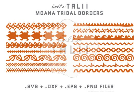 Download MOANA TRIBAL BORDERS SVG CUT FILES - Border Collection