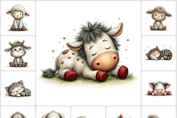 Download Neutral Calming Nursery Animals Clipart - Premium Resources