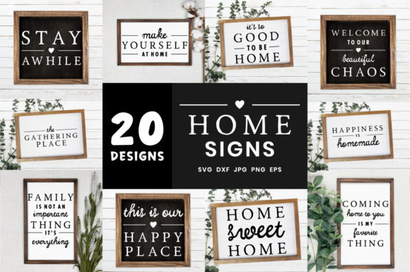 Download Farmhouse Sign Bundle | Modern Decor Home Signs Clipart - Modern decor Collection