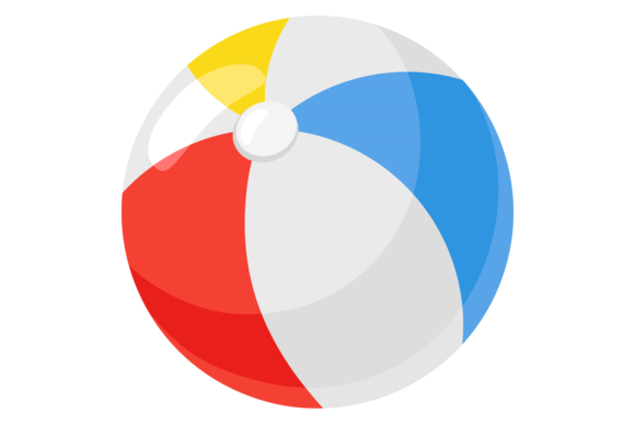Download Beach Ball Icon. Cartoon Inflatable Kid - Kid Collection