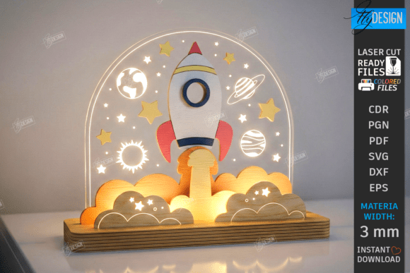 Download Kids Night Light Stand Laser Cut | CNC - Kid Collection