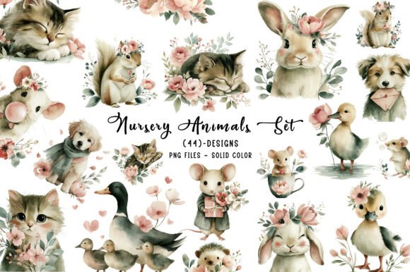 Download Valentine and Nursery Animals Set - Premium Resources
