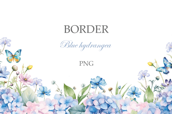 Download Border Flowers and Butterfly - Border Collection