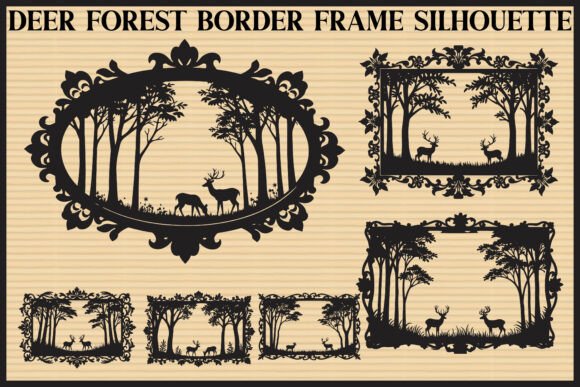 Download Deer Forest Border Frame Set - Border Collection