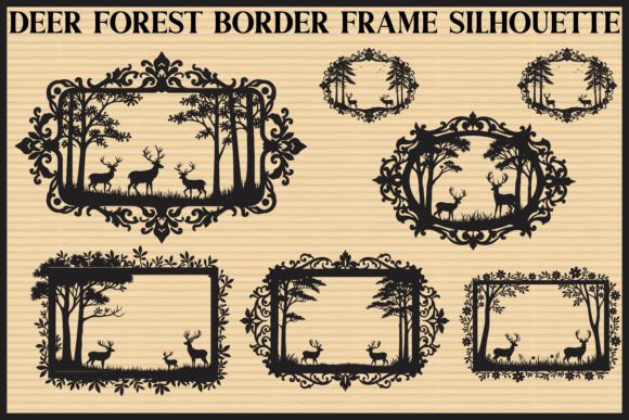 Download Deer Forest Border Frame Set - Border Collection