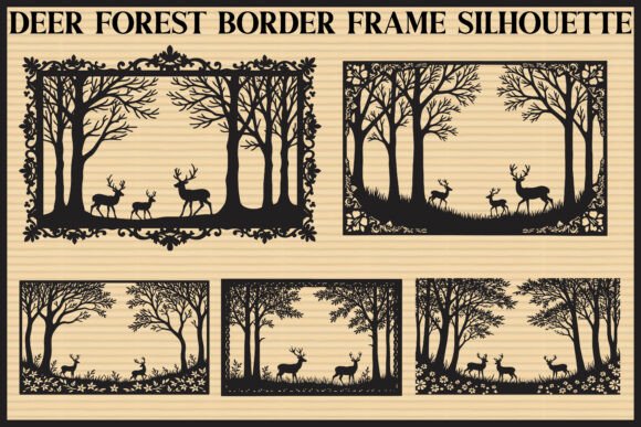 Download Deer Forest Border Frame Set - Border Collection